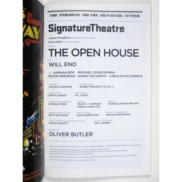 Open House Playbill March 2014 Will Eno Hannah Bos Michael Countryman Friedman - Picture 3 of 5